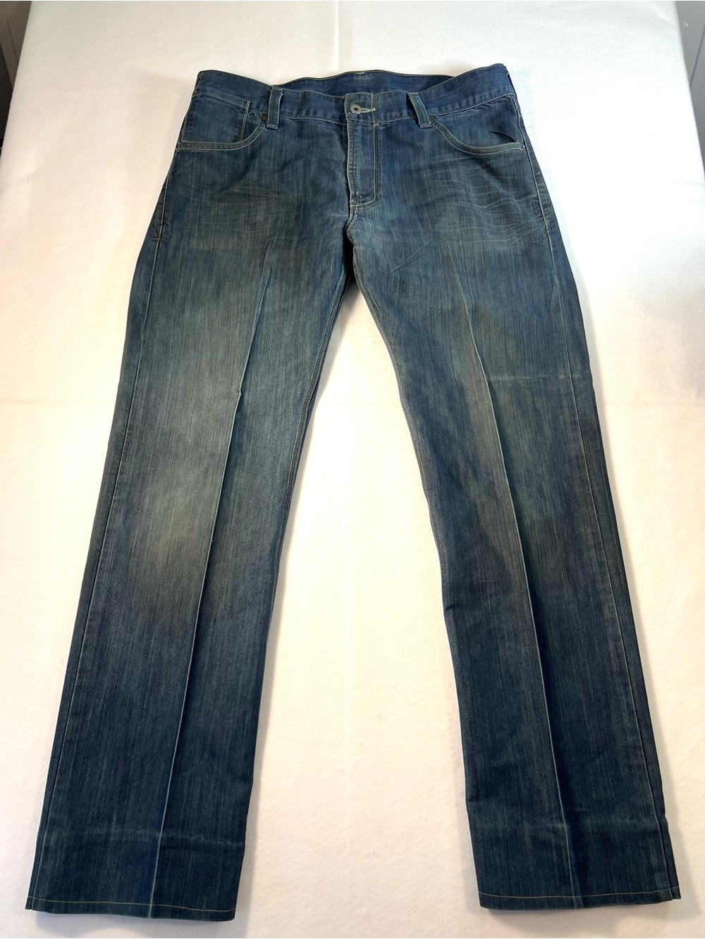 Levi’s 514 Slim Straight Jeans Men’s 36x32 Blue Denim Flap Pocket Casual Classic
